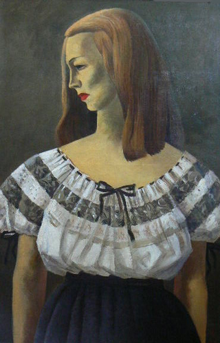 Milford Zornes portrait of his wife Pat Zornes